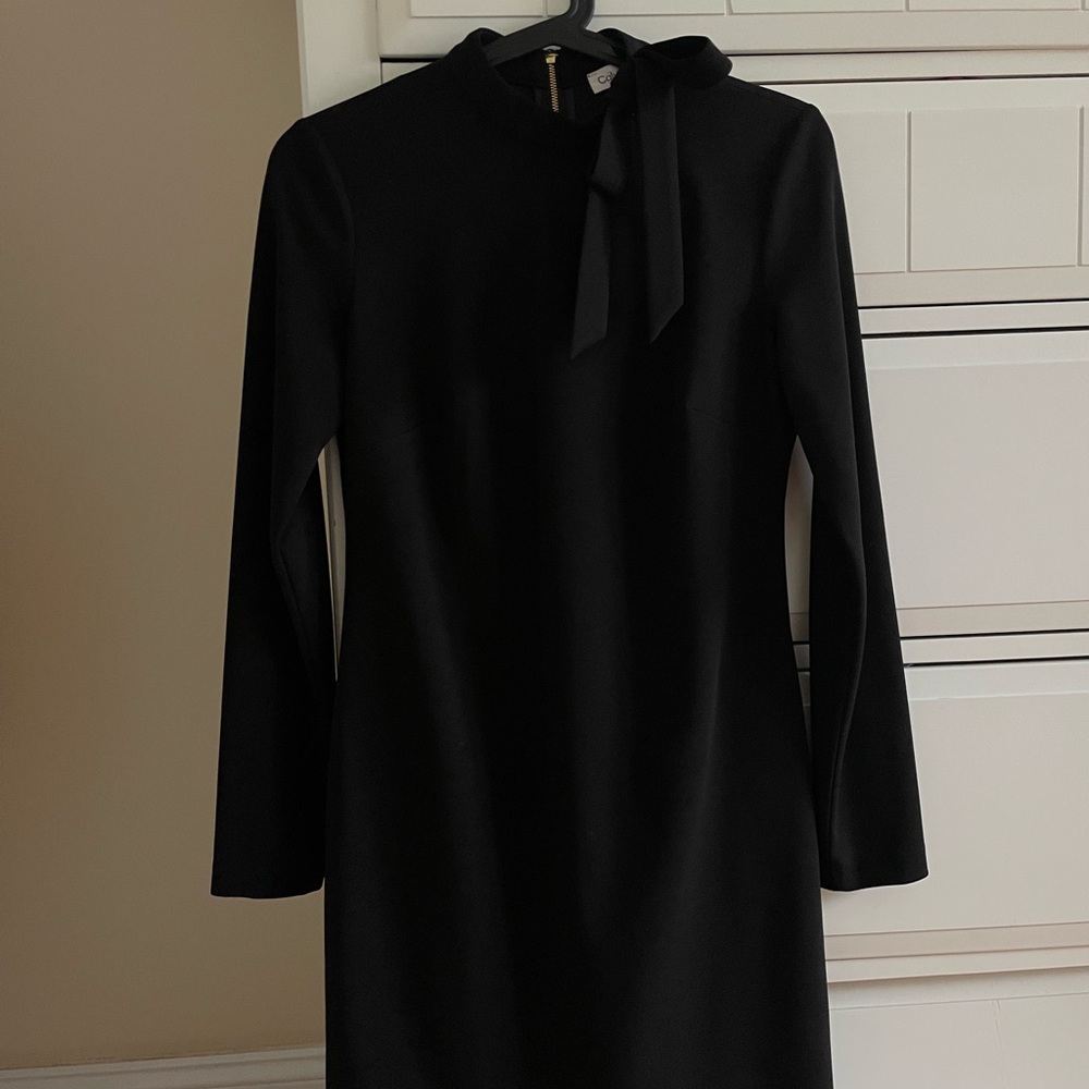 Elegant Black Long-Sleeve Dress